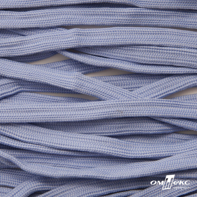 Шнур плетеный (плоский) d-12 мм, (уп.90+/-1м), 100% полиэстер, цв.259 - голубой - купить в Керчи. Цена: 8.62 руб.