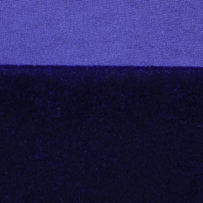 Бархат стрейч №14, 240 гр/м2, шир.160 см, (2,6 м/кг), цвет т.синий - купить в Керчи. Цена 740.88 руб.