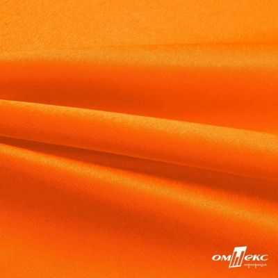 Поли креп-сатин 15-1263, 125 (+/-5) гр/м2, шир.150см, цвет оранжевый - купить в Керчи. Цена 155.57 руб.
