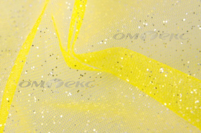 Сетка Глиттер, 40 гр/м2, шир.160см, цвет жёлтый - купить в Керчи. Цена 163.01 руб.