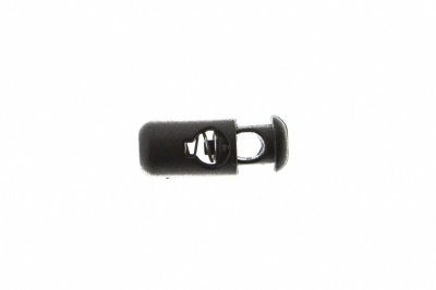 8108 Фиксатор пластиковый "Бочонок", 20х8 мм, цвет чёрный - купить в Керчи. Цена: 1.29 руб.