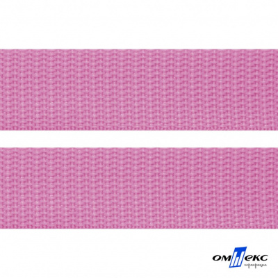 Розовый- цв.513-Текстильная лента-стропа 550 гр/м2 ,100% пэ шир.30 мм (боб.50+/-1 м) - купить в Керчи. Цена: 475.36 руб.