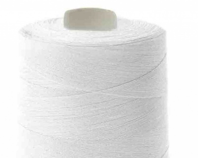 Швейные нитки (армированные) 28S/2, нам. 2 500 м, цвет белый - купить в Керчи. Цена: 148.95 руб.