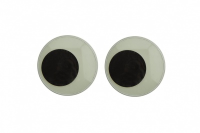 Глазки для игрушек, круглые, с бегающими зрачками, 40 мм/упак.20+/-2 шт, цв. -черно-белые - купить в Керчи. Цена: 158.73 руб.