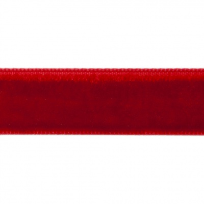 Лента бархатная нейлон, шир.12 мм, (упак. 45,7м), цв.45-красный - купить в Керчи. Цена: 396 руб.