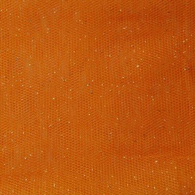 Сетка Глиттер, 24 г/м2, шир.145 см., оранжевый - купить в Керчи. Цена 117.24 руб.