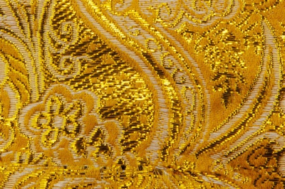 Ткань костюмная жаккард №12, 140 гр/м2, шир.150см, цвет жёлтый - купить в Керчи. Цена 383.29 руб.