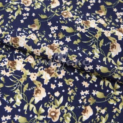 Плательная ткань "Фламенко" 1.1, 80 гр/м2, шир.150 см, принт растительный - купить в Керчи. Цена 241.49 руб.