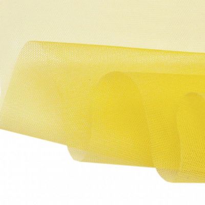 Фатин жесткий 16-68, 22 гр/м2, шир.180см, цвет жёлтый - купить в Керчи. Цена 89.29 руб.