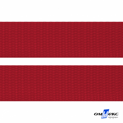 Красный- цв.171 -Текстильная лента-стропа 550 гр/м2 ,100% пэ шир.20 мм (боб.50+/-1 м) - купить в Керчи. Цена: 318.85 руб.
