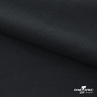 Трикотажное полотно "Капри" 100% полиэстр, 152см, 320 г/м2, чёрный, м - купить в Керчи. Цена 374 руб.