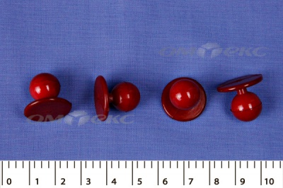 Пуговица поварская "Пукля", 10 мм, цвет красный - купить в Керчи. Цена: 2.28 руб.