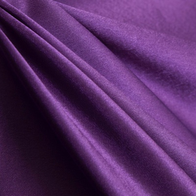 Поли креп-сатин 19-3536, 125 (+/-5) гр/м2, шир.150см, цвет фиолетовый - купить в Керчи. Цена 155.57 руб.