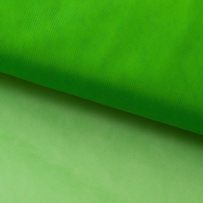 Фатин матовый 16-146, 12 гр/м2, шир.300см, цвет зелёный - купить в Керчи. Цена 112.70 руб.