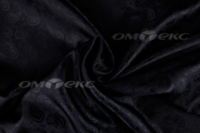 Ткань подкладочная жаккард Р14098, чёрный, 85 г/м2, шир. 150 см, 230T - купить в Керчи. Цена 166.45 руб.