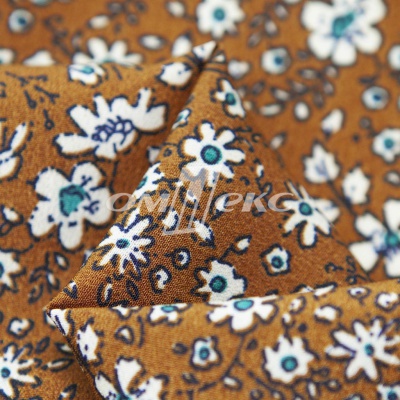 Плательная ткань "Фламенко" 11.1, 80 гр/м2, шир.150 см, принт растительный - купить в Керчи. Цена 239.03 руб.