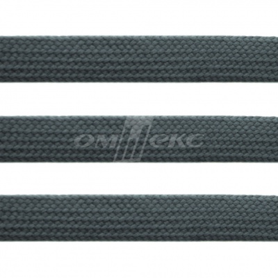 Шнур плетеный (плоский) d-12 мм, (уп.90+/-1м), 100% полиэстер, цв.272 - серый - купить в Керчи. Цена: 8.62 руб.