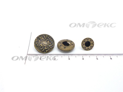Кнопки металл 15 мм альфа антик с рис.№3  - купить в Керчи. Цена: 2.90 руб.