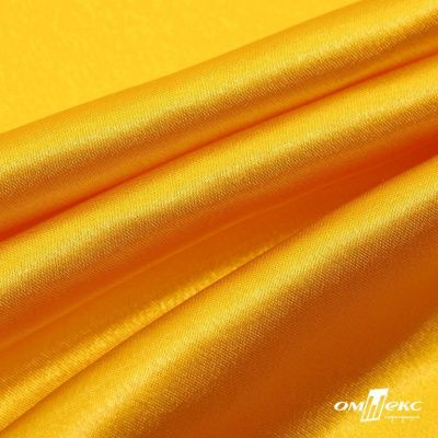 Поли креп-сатин 13-0859, 125 (+/-5) гр/м2, шир.150см, цвет жёлтый - купить в Керчи. Цена 155.57 руб.