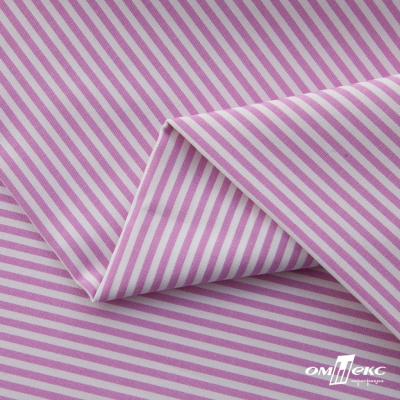 Ткань сорочечная Полоска Кенди, 115 г/м2, 58% пэ,42% хл, шир.150 см, цв.1-розовый, (арт.110) - купить в Керчи. Цена 306.69 руб.