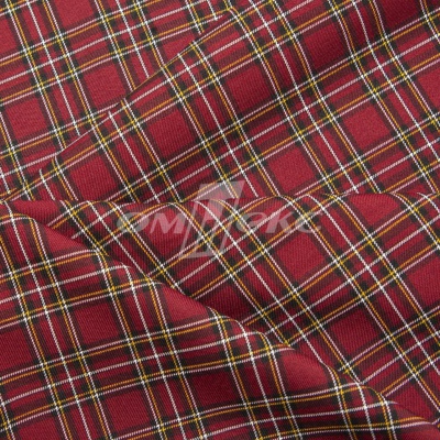 Ткань костюмная клетка 24379 2012, 230 гр/м2, шир.150см, цвет бордовый/бел/жел - купить в Керчи. Цена 539.74 руб.