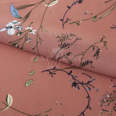 Плательная ткань "Фламенко" 2.1, 80 гр/м2, шир.150 см, принт растительный - купить в Керчи. Цена 311.05 руб.