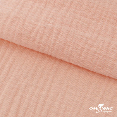 Ткань Муслин, 100% хлопок, 125 гр/м2, шир. 140 см #201 цв.(18)-розовый персик - купить в Керчи. Цена 464.97 руб.