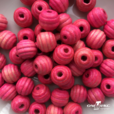 0309-Бусины деревянные "ОмТекс", 16 мм, упак.50+/-3шт, цв.023-розовый - купить в Керчи. Цена: 62.22 руб.
