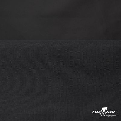 Курточная ткань "Милан", 100% Полиэстер, PU, 110гр/м2, шир.155см, цв. чёрный - купить в Керчи. Цена 340.23 руб.