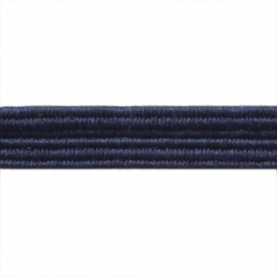 Резиновые нити с текстильным покрытием, шир. 6 мм ( упак.30 м/уп), цв.- 117-т.синий - купить в Керчи. Цена: 152.05 руб.
