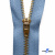 Молнии джинсовые металл т-5, 18 см латунь (YG), цв.-деним (231) - купить в Керчи. Цена: 22.80 руб.