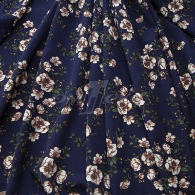 Плательная ткань "Фламенко" 3.2, 80 гр/м2, шир.150 см, принт растительный - купить в Керчи. Цена 239.03 руб.