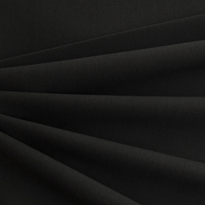 Костюмная ткань с вискозой "Меган", 210 гр/м2, шир.150см, цвет чёрный - купить в Керчи. Цена 378.55 руб.