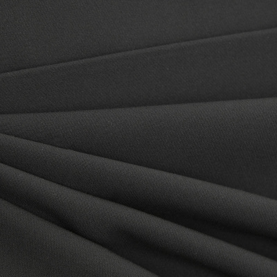 Костюмная ткань "Элис", 200 гр/м2, шир.150см, цвет чёрный - купить в Керчи. Цена 306.20 руб.
