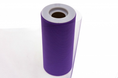 Фатин в шпульках 16-85, 10 гр/м2, шир. 15 см (в нам. 25+/-1 м), цвет фиолетовый - купить в Керчи. Цена: 100.69 руб.