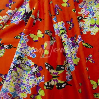 Плательная ткань "Софи" 7.1, 75 гр/м2, шир.150 см, принт бабочки - купить в Керчи. Цена 241.49 руб.