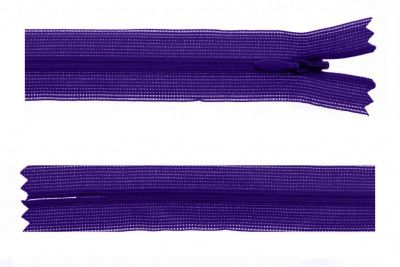 Молния потайная Т3 866, 50 см, капрон, цвет фиолетовый - купить в Керчи. Цена: 8.62 руб.