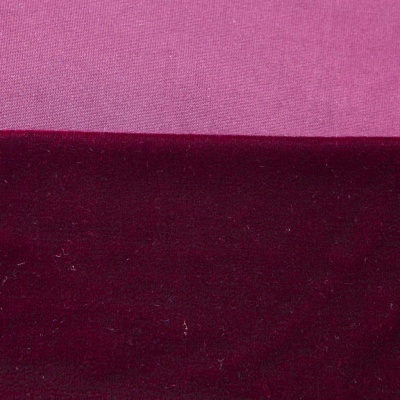 Бархат стрейч №2, 240 гр/м2, шир.160 см, (2,6 м/кг), цвет бордо - купить в Керчи. Цена 740.88 руб.