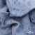Ткань Муслин принт, 100% хлопок, 125 гр/м2, шир. 140 см, #2308 цв. 69 серо-голубой с цветком - купить в Керчи. Цена 413.11 руб.