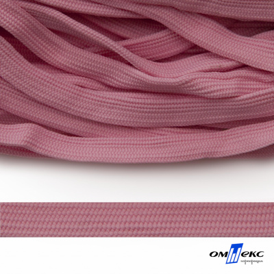 Шнур плетеный (плоский) d-12 мм, (уп.90+/-1м), 100% полиэстер, цв.256 - розовый - купить в Керчи. Цена: 8.62 руб.