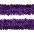 Тесьма с пайетками 12, шир. 30 мм/уп. 25+/-1 м, цвет фиолет - купить в Керчи. Цена: 1 098.48 руб.