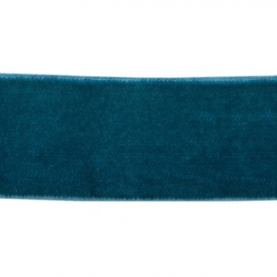 Лента бархатная нейлон, шир.25 мм, (упак. 45,7м), цв.65-изумруд - купить в Керчи. Цена: 981.09 руб.