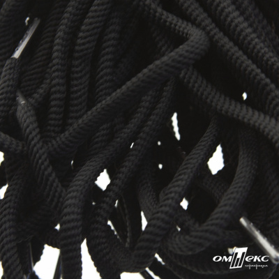 Шнурки #106-09, круглые 130 см, цв.чёрный - купить в Керчи. Цена: 21.92 руб.