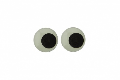 Глазки для игрушек, круглые, с бегающими зрачками, 8 мм/упак.100+/-2 шт, цв. -черно-белые - купить в Керчи. Цена: 28.86 руб.