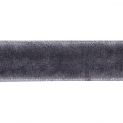 Лента бархатная нейлон, шир.12 мм, (упак. 45,7м), цв.189-т.серый - купить в Керчи. Цена: 462.28 руб.