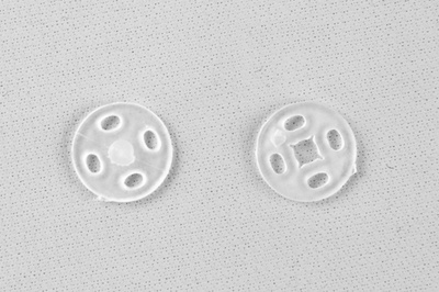 Кнопки пришивные пластиковые 10 мм, блистер 24шт, цв.-прозрачные - купить в Керчи. Цена: 48.41 руб.