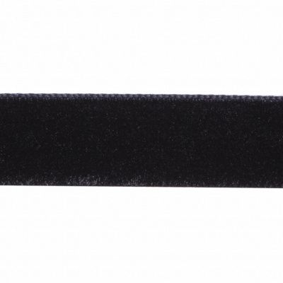 Лента бархатная нейлон, шир.12 мм, (упак. 45,7м), цв.03-черный - купить в Керчи. Цена: 448.27 руб.