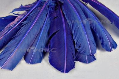Декоративный Пучок из перьев, перо 23см/синий - купить в Керчи. Цена: 12.34 руб.