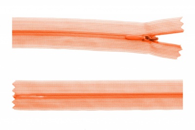Молния потайная Т3 849, 20 см, капрон, цвет оранжевый - купить в Керчи. Цена: 5.12 руб.